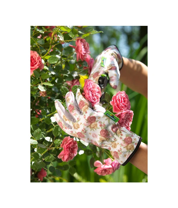 Dehner Gartenhandschuh Rosenmotiv 4 Dehner Gartenhandschuh Rosenmotiv – Bild 2