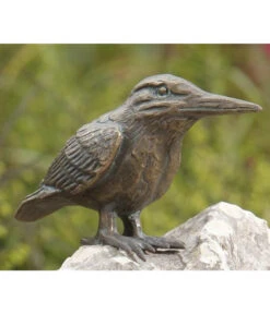 Rottenecker Bronzefigur Eisvogel Auf Mondgestein -Gartenbedarf Geschäft 1596394 WE FS 001 BRONZEEISVOELMONDGESTEIN