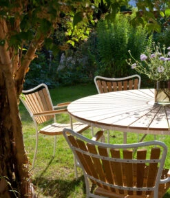 Cinas Gartentisch Ellen, Ca. Ø110/H74 Cm -Gartenbedarf Geschäft 2012250 WE MO 002 TischEllenD110Weiss