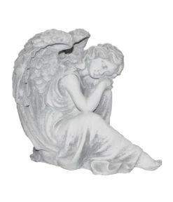 Fantasieco Stein-Engel Sitzend, Ca. B27/H23/T20 Cm