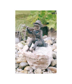 Rottenecker Bronze-Flötenspieler Hans, Klein, Wasserspeiend -Gartenbedarf Geschäft 2737146 WE MO 002 RotteneckerBronzefigurHansGartenfigurenGartendeko