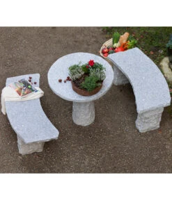 Dehner Granit-Gartenbank, Gebogen, 2-Sitzer 7 Dehner Granit-Gartenbank, Gebogen, 2-Sitzer -Gartenbedarf Geschäft 2741668 2741676 WE MO 002 GranitTischRundGartenbank
