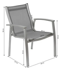 Dehner Stapelstuhl Niederlehner Chicago -Gartenbedarf Geschäft 4210209 WE BG 001 DehnerBalkonstuhlChicagoGraphit