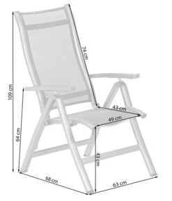 Dehner Klappsessel Chicago, Hochlehner 15 Dehner Klappsessel Chicago, Hochlehner -Gartenbedarf Geschäft 4210316 WE FS 001 SkizzeKlappsesselChicago