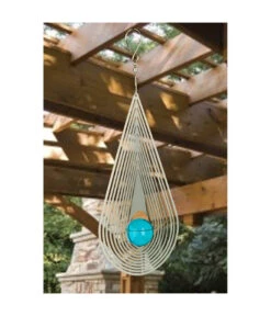 NATURE'S MELODY Windspiel Cosmo Träne, 13 X 4,5 X 33,5 Cm, Silber/blau -Gartenbedarf Geschäft 4304598 WE MO 001 WindspielCosmoTraeneWindfang