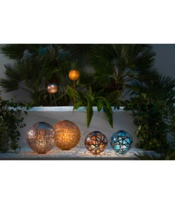 Dehner Solarstab Kugelleuchte Luanda, Ca. Ø16/H120 Cm -Gartenbedarf Geschäft 4405049 WE MO 003 SolarstabLuanda