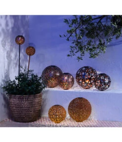 Dehner Solarstab Kugelleuchte Luanda, Ca. Ø16/H120 Cm -Gartenbedarf Geschäft 4405049 WE MO 004 SolarstabKugelleuchteLuanda