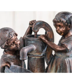 Dehner Polyresin-Gartenbrunnen Lea Und Leon, Ca. B45/H68,5/T35 Cm -Gartenbedarf Geschäft 4447587 WE DE 004 DehnerPolyresinGartenbrunnenLeaundLeonNEU