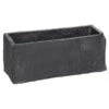 Dehner Zement-Jardiniere Slate, Rechteckig, Grau -Gartenbedarf Geschäft 5056221 WE FS 001 SlateSandZementPflanzgefaessBlumenkastenGrau18Cm