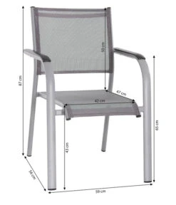 Dehner Balkon-Stapelstuhl Dallas -Gartenbedarf Geschäft 5302070 WE BG 001 DehnerLivingAluStapelsesselDallasAluBalkonstapelDallasD