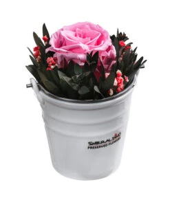 Dehner Arrangement Mit Longlife-Rose Ida, Rosa, Ca. Ø7,5/H15 Cm