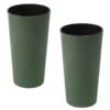 Siena Garden Kunststoff-Topf ECO Locon, Konisch, Grün, Ca. Ø25/H46,5 Cm, 2er-Set -Gartenbedarf Geschäft 6655013 WE FS 001 PflanzgefaesseEcoLoconGruen