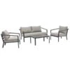 Dehner Alu-Lounge New York, 4-teilig -Gartenbedarf Geschäft 6670954 WE FS 001 DehnerAluLoungeNewYork