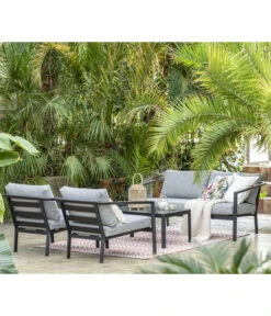 Dehner Alu-Lounge New York, 4-teilig -Gartenbedarf Geschäft 6670954 WE MO 001 DehnerAluLoungeNewYork