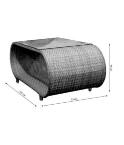 Dehner Geflechtlounge Avani, 4-teilig -Gartenbedarf Geschäft 6704340 WE BG 003 FlechtloungeAvaniTisch