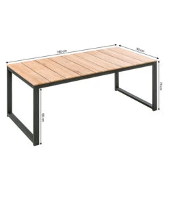 Dehner Gartentisch Chicago Wood, Ca. B180/H74/T90 Cm -Gartenbedarf Geschäft 6708341 WE BG 001 TischChicagoWoodN