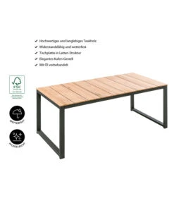 Dehner Gartentisch Chicago Wood, Ca. B180/H74/T90 Cm -Gartenbedarf Geschäft 6708341 WE IG 001 TISCHCHICAGOWOOD180x90