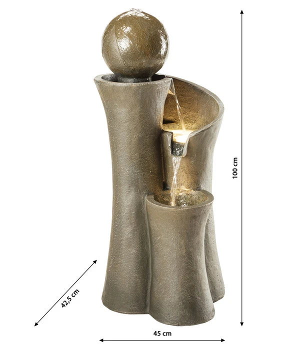 Dehner Polyresin-Gartenbrunnen Acapulco, Ca. H100 Cm 8 Dehner Polyresin-Gartenbrunnen Acapulco, Ca. H100 Cm – Bild 6