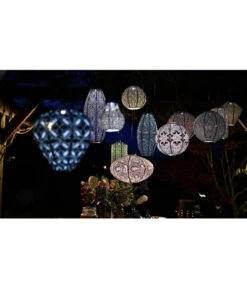 Lumiz Solar-Lampion Round Sashiko Copper, Ca. Ø20/H18 Cm -Gartenbedarf Geschäft 6814206 WE MO 001 Solarleuchte