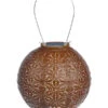 Lumiz Solar-Lampion Round Sashiko Copper, Ca. Ø20/H18 Cm -Gartenbedarf Geschäft 6814222 WE FS 001 Solarleuchte