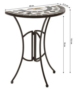 Dehner Mosaiktisch Diana Halbrund, Ca. B60/H72,5/T31,5 Cm 8 Dehner Mosaiktisch Diana Halbrund, Ca. B60/H72,5/T31,5 Cm -Gartenbedarf Geschäft 6875082 WE BG 001 TischDiana