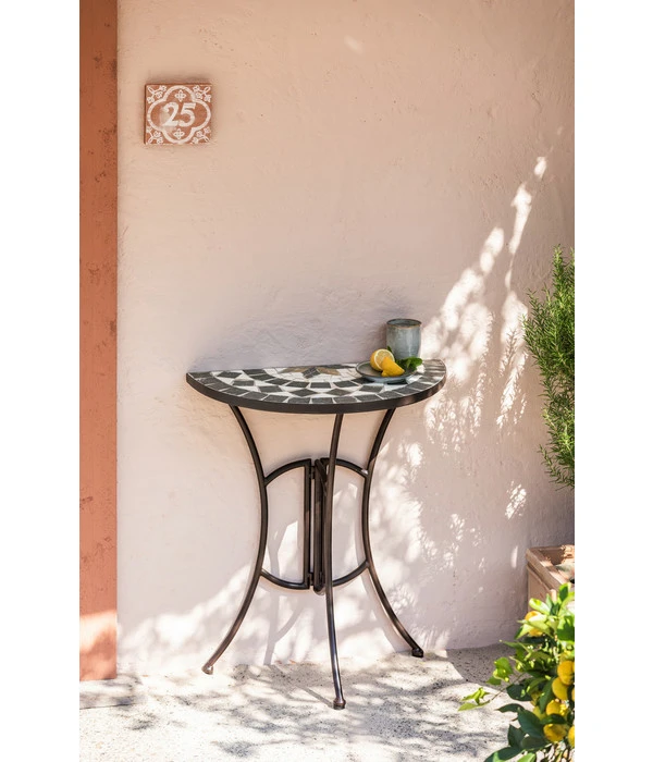 Dehner Mosaiktisch Diana Halbrund, Ca. B60/H72,5/T31,5 Cm 4 Dehner Mosaiktisch Diana Halbrund, Ca. B60/H72,5/T31,5 Cm – Bild 2