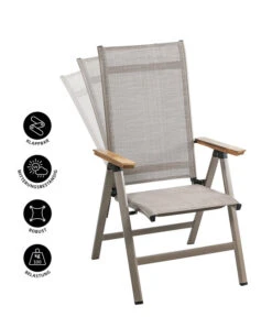 Dehner Klappsessel Cleveland, Hellbraun -Gartenbedarf Geschäft 6894109 WE IG 001 KlappsesselClevelandHBNEU