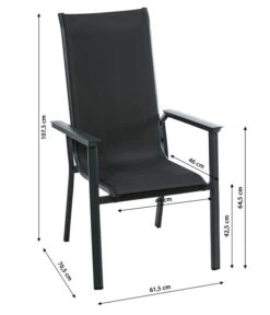 Dehner Stapelstuhl Cleveland, Dunkelgrau -Gartenbedarf Geschäft 6894133 WE BG 001 StapelstuhlClevelandNeu