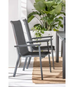 Dehner Stapelstuhl Cleveland, Dunkelgrau -Gartenbedarf Geschäft 6894133 WE MO 001 StapelstuhlClevelandGrau