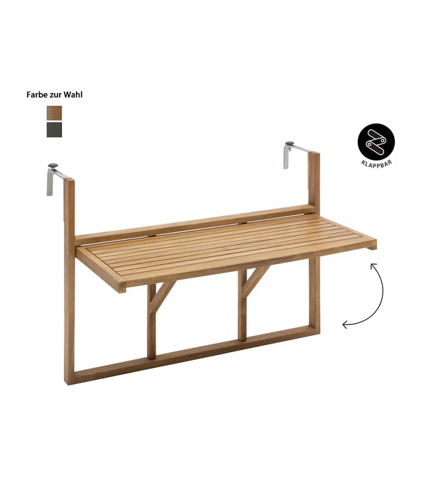 Dehner Balkonhängetisch, Ca. B90/H65/T41,7 Cm 7 Dehner Balkonhängetisch, Ca. B90/H65/T41,7 Cm – Bild 5