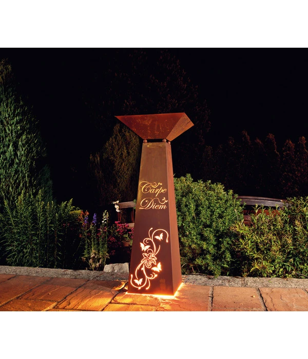 Ferrum Rost-Säule Trapez Carpe Diem 5 Ferrum Rost-Säule Trapez Carpe Diem – Bild 3