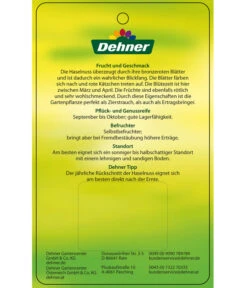 Dehner Haselnuss 'Rote Zellernuss' 15 Dehner Haselnuss 'Rote Zellernuss' -Gartenbedarf Geschäft 7663073 HaselnussRoteZellernuss Etikett 2
