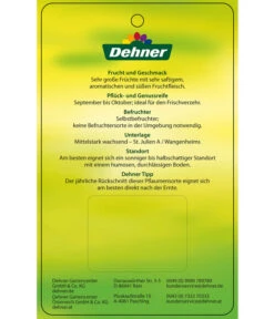 Dehner Pflaume 'Königin Viktoria' -Gartenbedarf Geschäft 7702558 PflaumeKoeniginVictoria Etikett 2